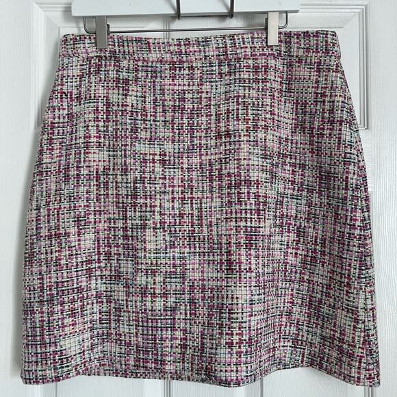 Ann Taylor Multicolor Tweed Shift Skirt Size 12 - Picture 1 of 6